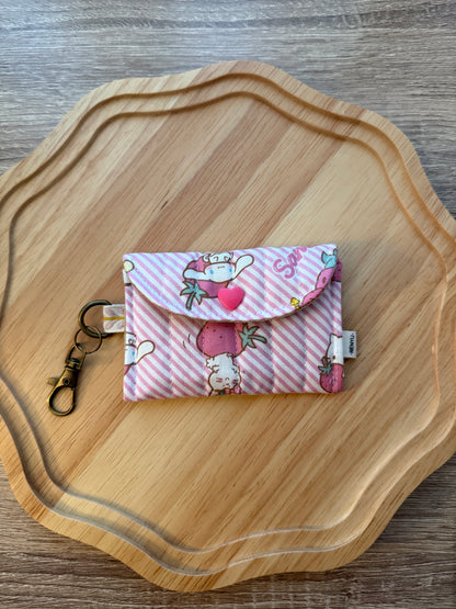 Quilted mini snap pouch