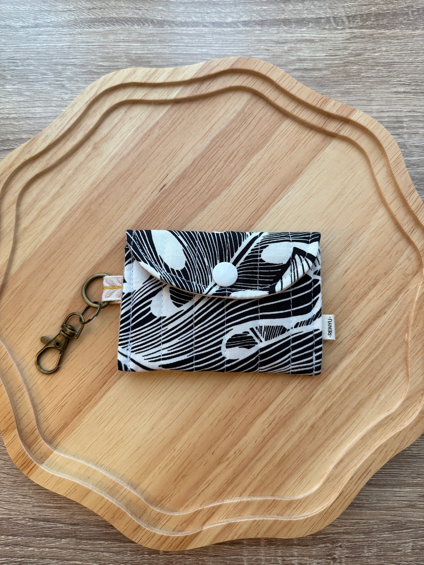 Quilted mini snap pouch