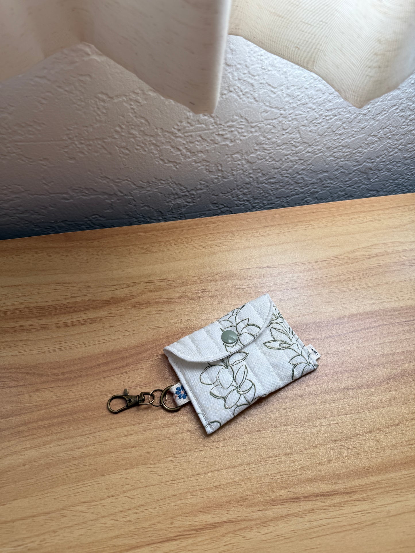 Quilted mini snap pouch