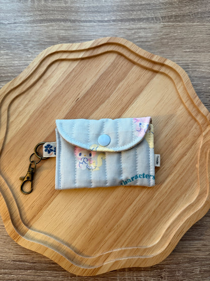 Quilted mini snap pouch