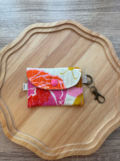 Quilted mini snap pouch