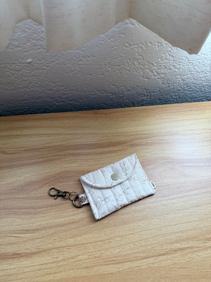 Quilted mini snap pouch