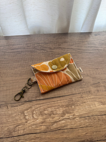 Quilted mini snap pouch