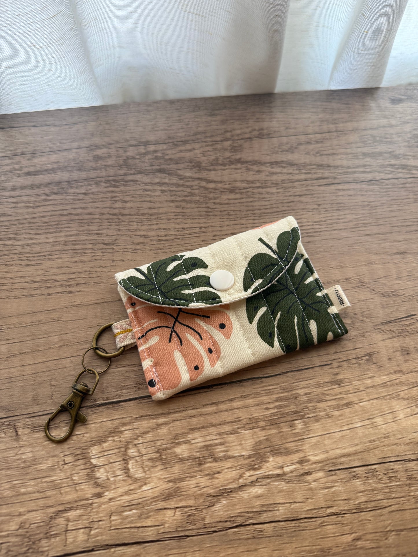 Quilted mini snap pouch
