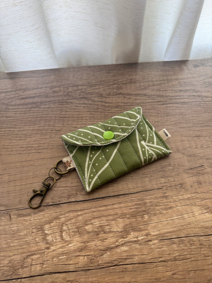 Quilted mini snap pouch
